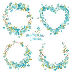 Flower Banners and Tags - for your design and scrapbook