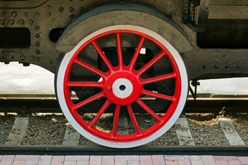 steam locomotive wheel © psamtik
