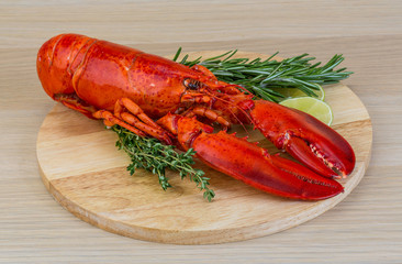 Boiled lobster