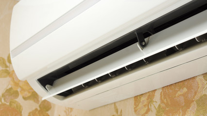 Air conditioner in home interior close up