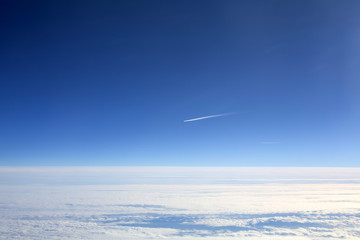 High Altitude Aircraft Lonely Vapour Trail