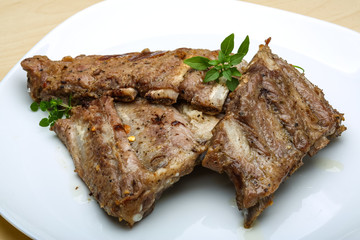Roasted pork ribs