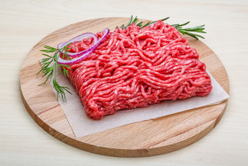 Raw beef minced meat