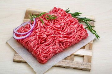 Raw beef minced meat