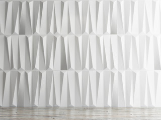empty interior space wall background, 3d illustration