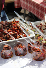 Fresh seafood salad with a lot of ingredients