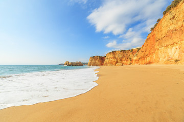 A view of a Praia da Rocha in Portimao, Algarve region, Portuga
