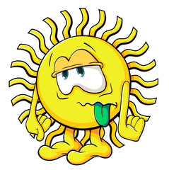 Cute cartoon sun