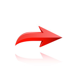 Red arrow vector.