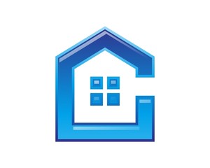 abstract c real estate mortgage logo