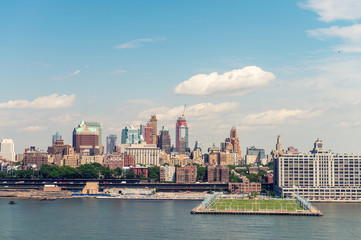 Obraz premium Widok z lotu ptaka Manhattan, West Side