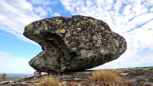 Sacred stone on top of  mountain