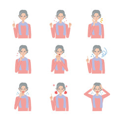 高齢女性　パターン　表情