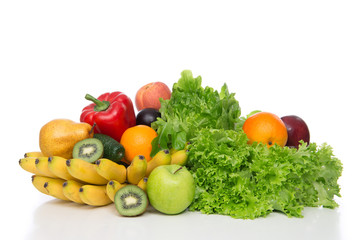 Fototapeta na wymiar Fruits and vegetables diet weight loss morning morning breakfast