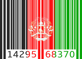 bar code flag afghanistan