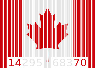 bar code flag canada