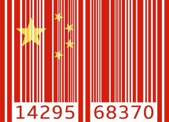 bar code flag china