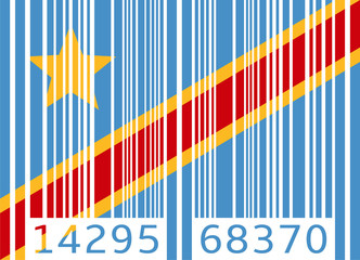 bar code flag democratic republic of the congo