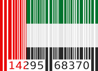 bar code flag united arab emirates