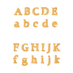 English watercolour alphabet