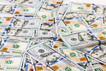 Background with money american hundred dollar bills