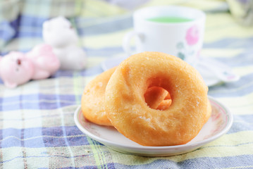 donuts and cup of tea