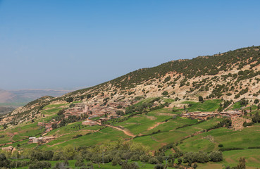 Fototapeta na wymiar The house on the mountain in Morocco