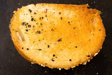Fried toast top view