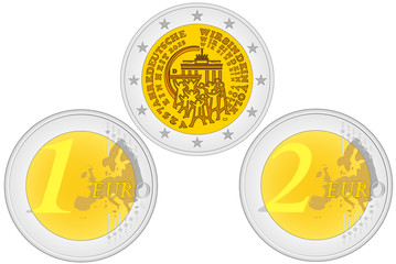 Metal coins - euro
