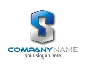 blue gray black s logo image symbol icon vector