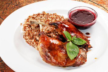 duck wings with cranberry sauce