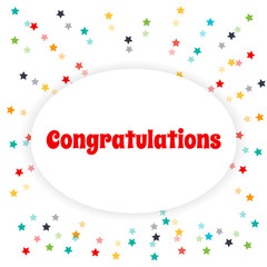 Vector greeting card. Congratulate.