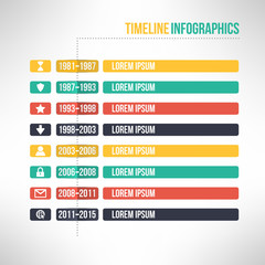 Timeline template infographic. Vector illustration