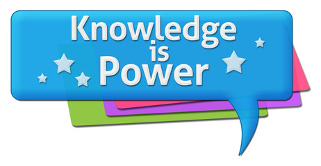 Knowledge Is Power Colorful Comment Symbols