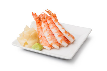 shrimp sashimi - obrazy, fototapety, plakaty