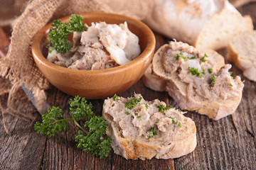 meat spread and bread