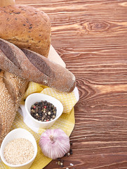 Different bread. Food background.