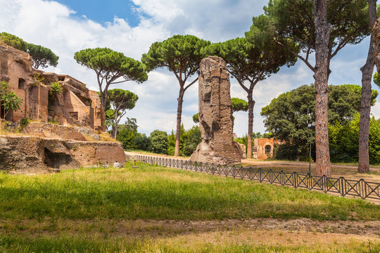The ancient ruin in Rome near colosseum