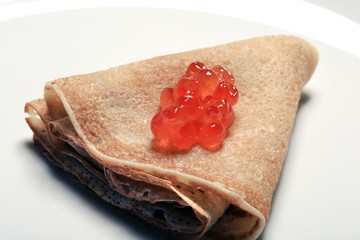 pancakes with caviar