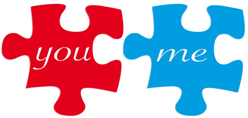 Fototapeta premium puzzles you and me