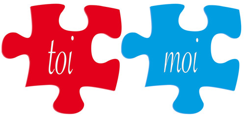 Obraz premium puzzle toi et moi
