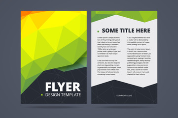 Two sided flyer, brochure design template.