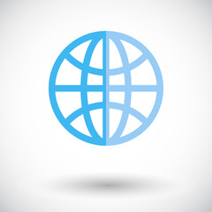 Earth flat icon.