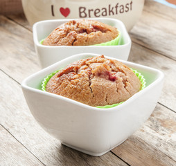 homemade strawberry and orange muffins