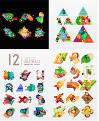 Mega collection of paper graphic banners, labels