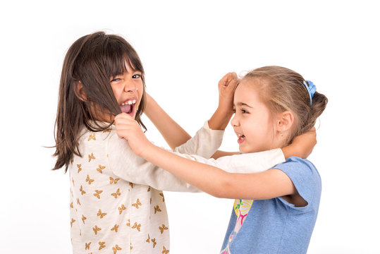 Young girls fighting
