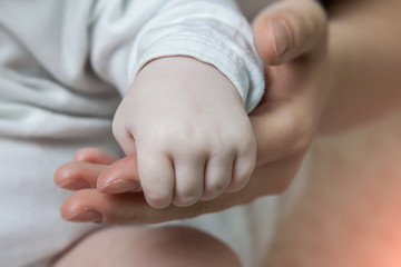 New born baby hand
