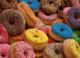 Bunte Donuts