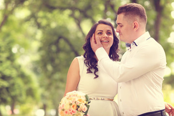Couple celebraiting their wedding day