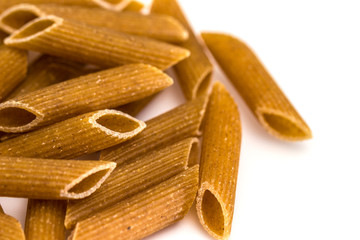 Wholegrain Pasta - Macaroni  isolated on white Background